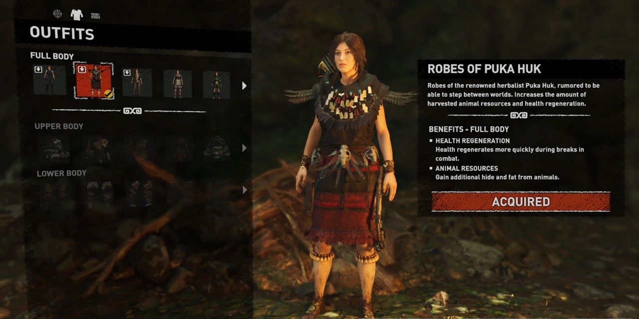 The Robes of Puka Huk outfit in Shadow of the Tomb Raider
