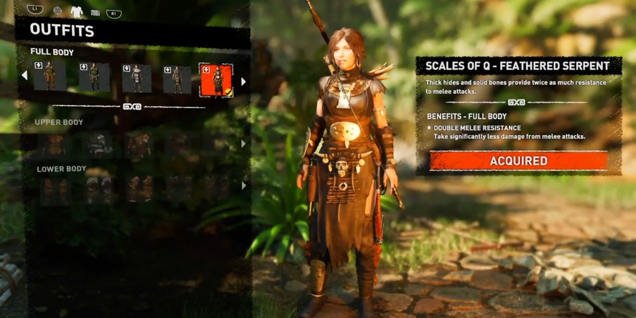 The Scales of Q - Feathered Serpent outfit in Shadow of the Tomb Raider