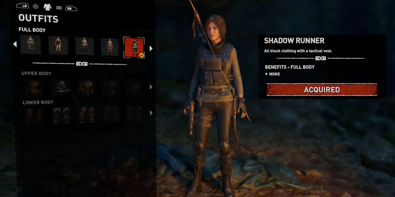 The Shadow Runner outfit in Shadow of the Tomb Raider