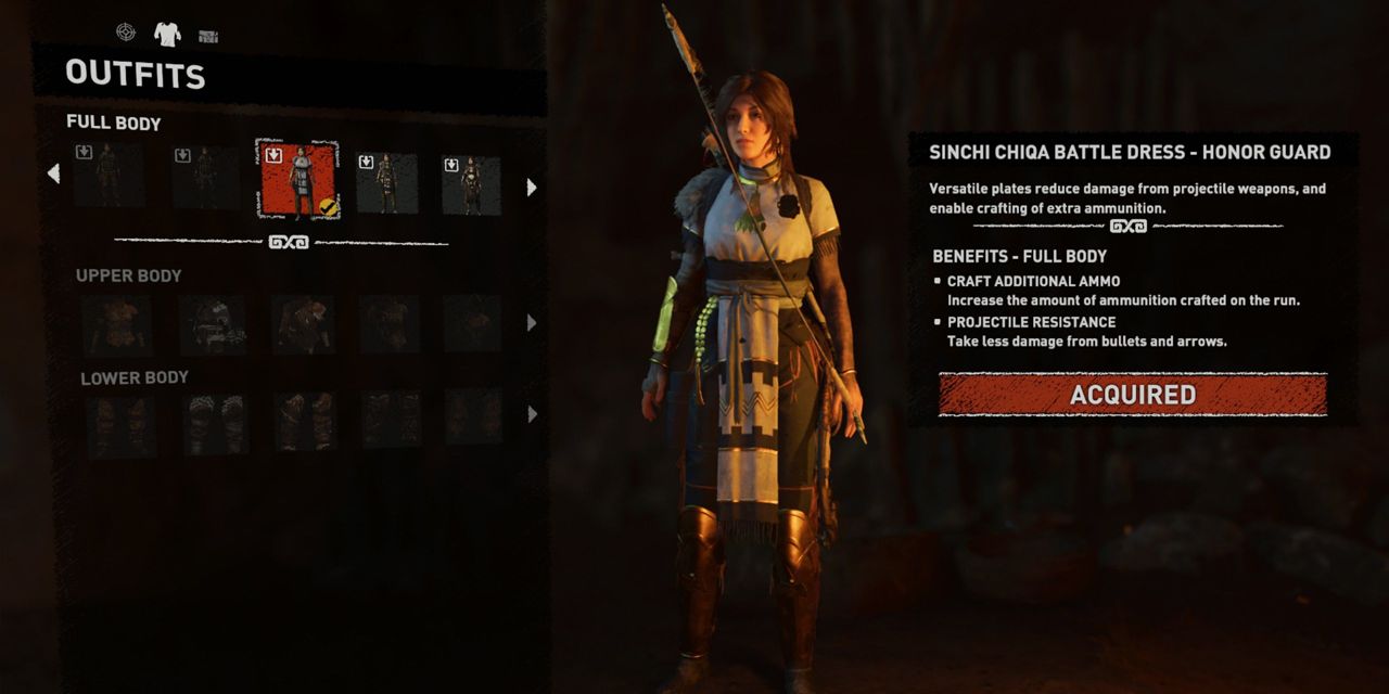 The Sinchi Chiqa Battle Dress - Honor Guard outfit in Shadow of the Tomb Raider