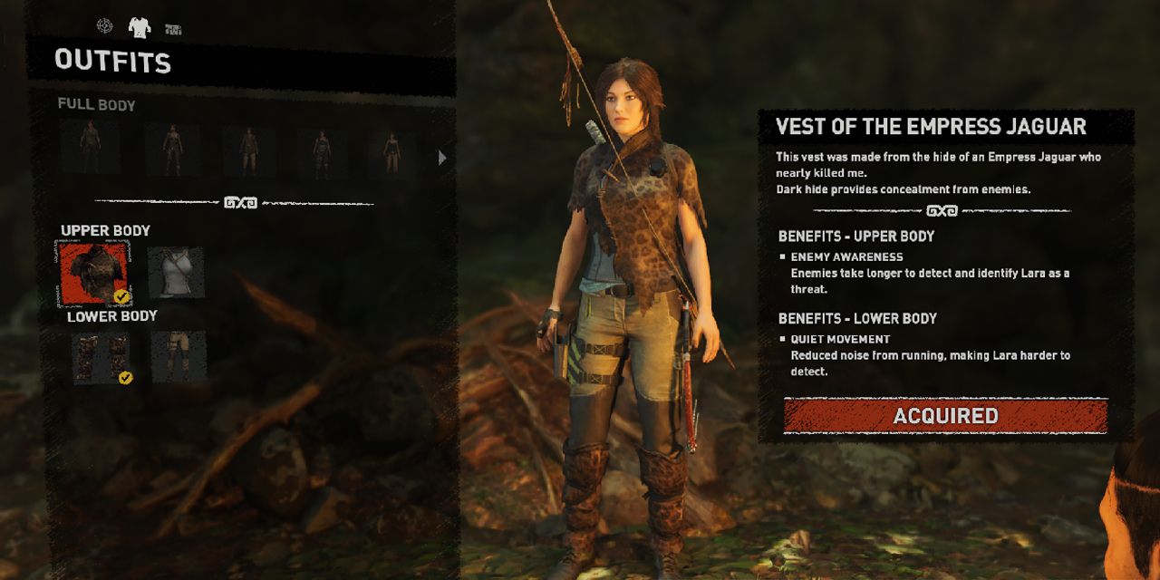 The Vest Of The Empress Jaguar outfit in Shadow of the Tomb Raider