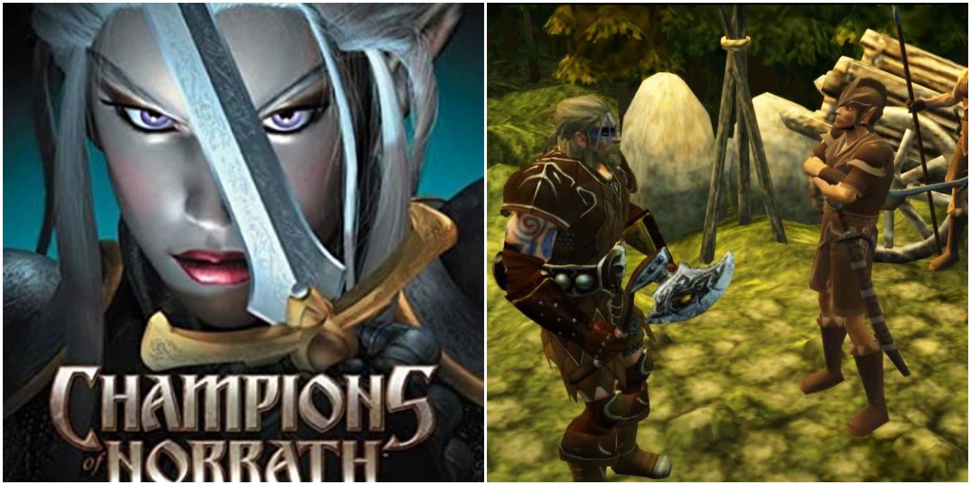 Champions of Norrath gameplay screenshot and box art