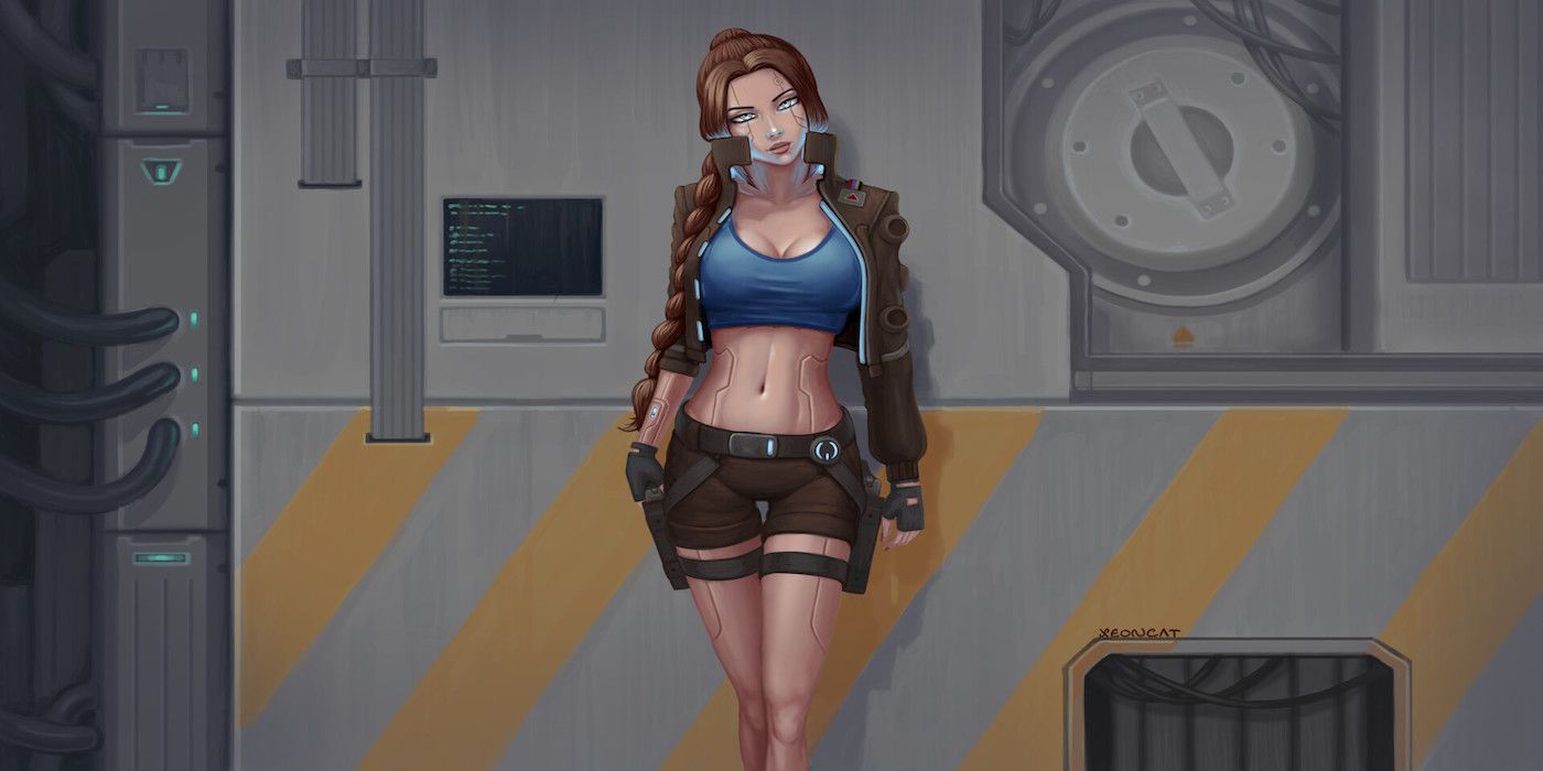 Cyberpunk fan art of Lara