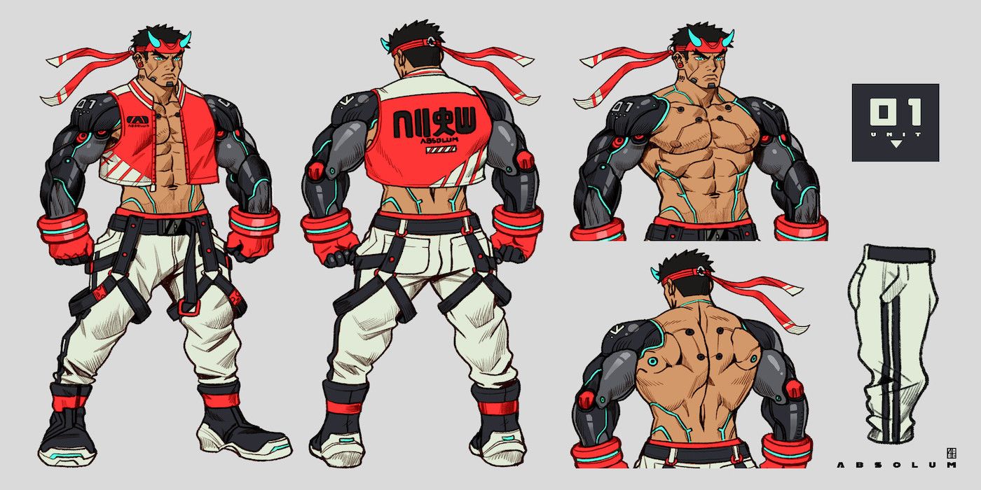 Cyberpunk fan art of Ryu