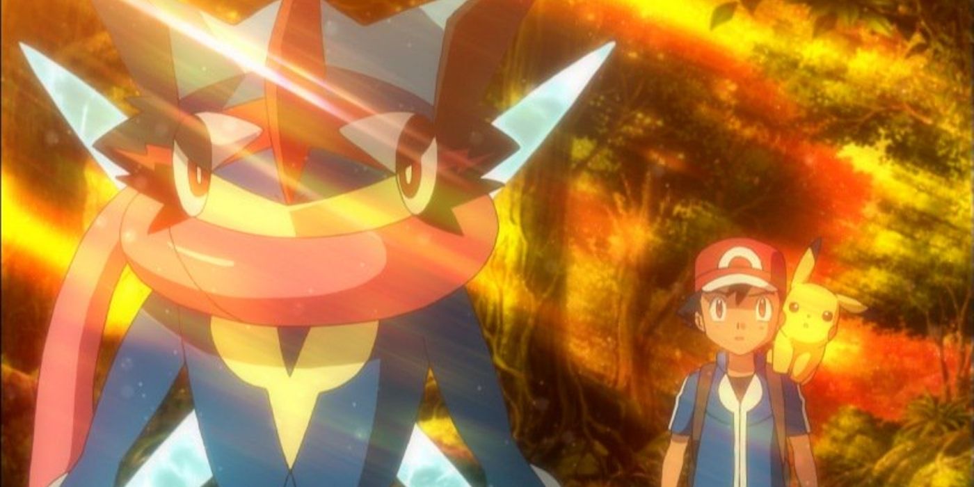 Ash Releasing Greninja Squishy Forest Pokemon XY Anime Sad