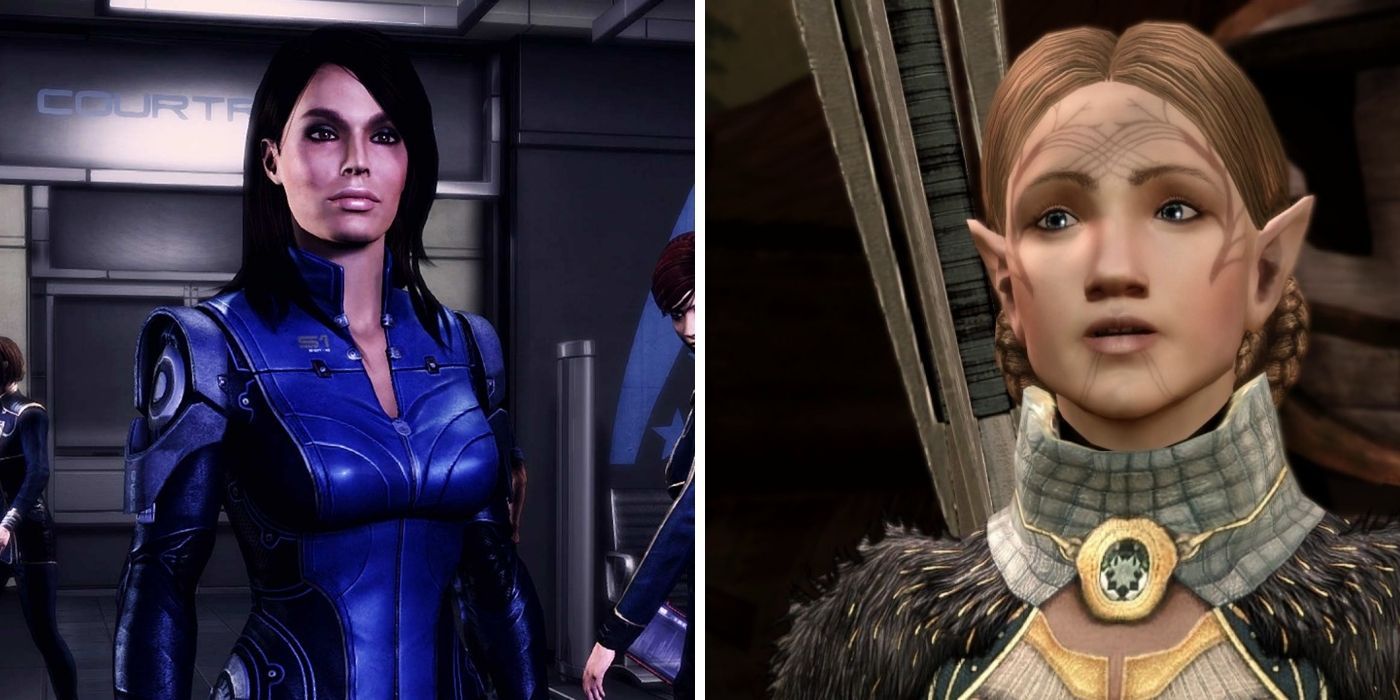 Ashley Williams from Mass Effect and Lanaya from Dragon Age