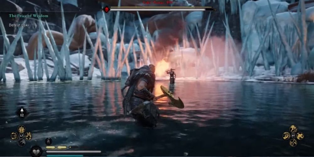 Assassin's Creed Valhalla Fighting With Loki In Jotunheim