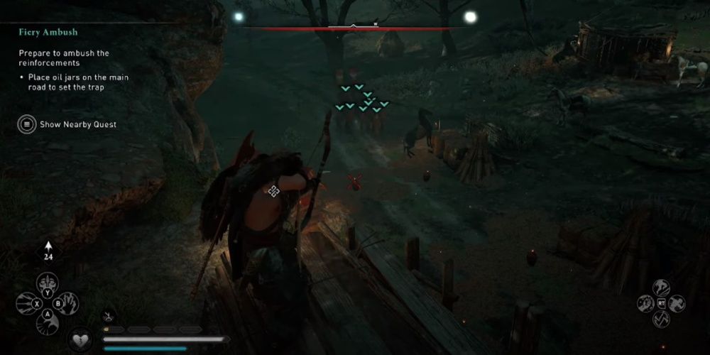 Assassins Creed Valhalla Readying An Arrow For An Ambush
