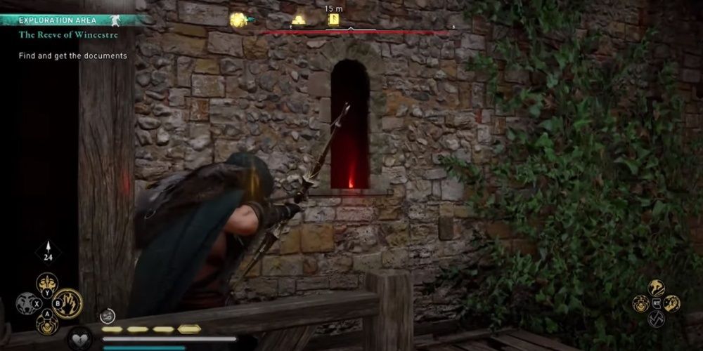 Assassin's Creed Valhalla Shooting A Barred Door To Get To The Documents