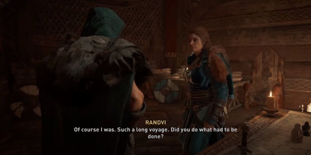 Assassin's Creed Valhalla Talking With Randvi About The Voyage To Vinland