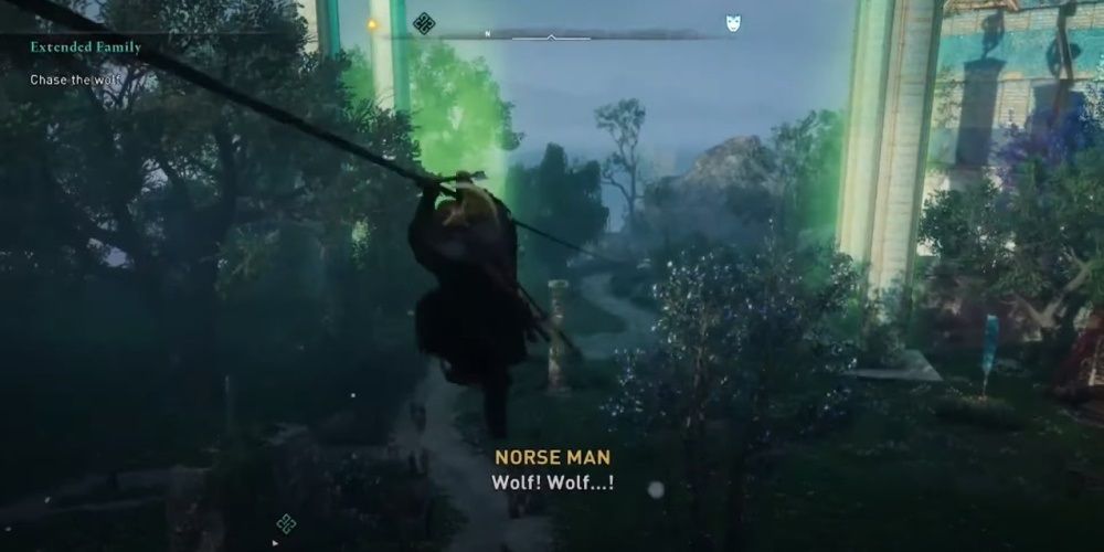 Assassin's Creed Valhalla Using Zipline To Catch Up With The Renegade Wolf