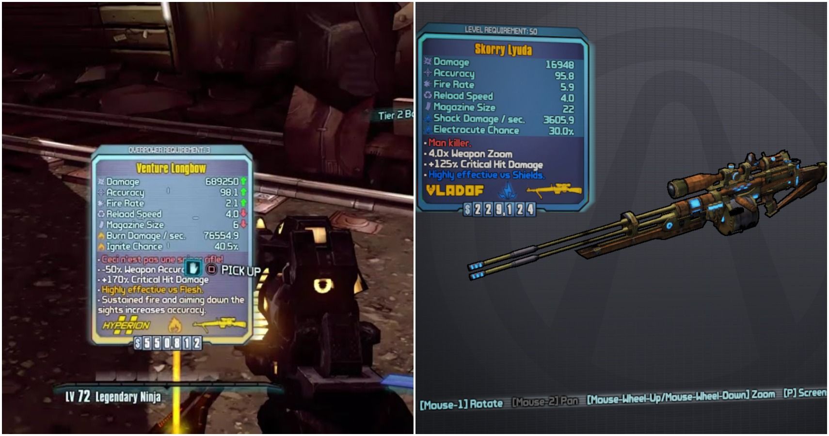 borderlands 2 list of legendary weapons