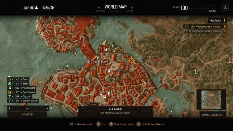 junior&rsquo;s casino novigrad map witcher 3