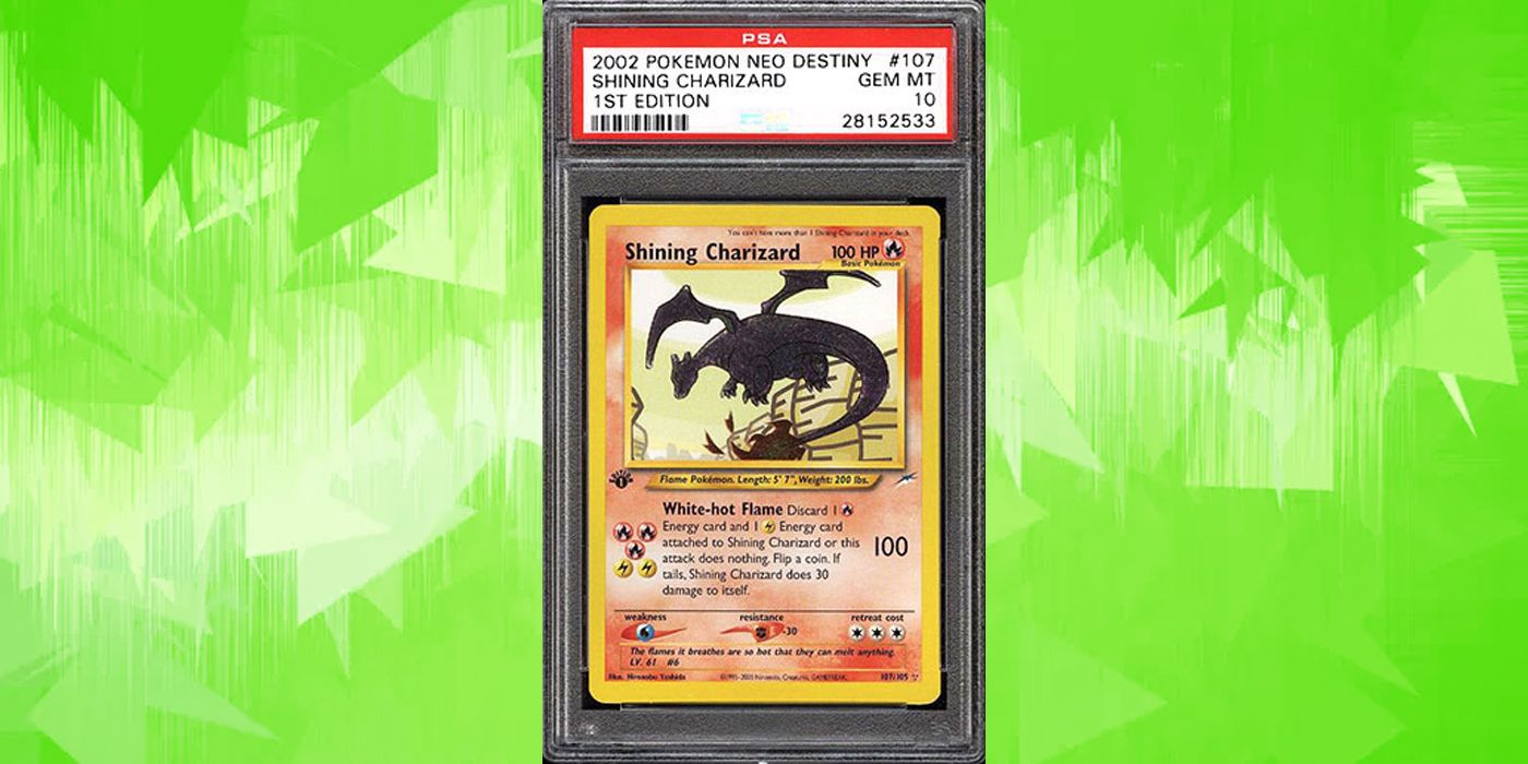 charizard pokemon trading card shiny neo destiny