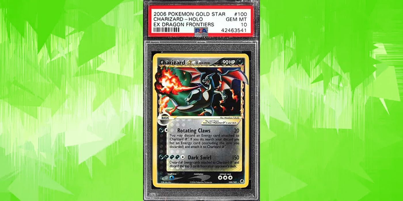 charizard pokemon trading card gold star shiny