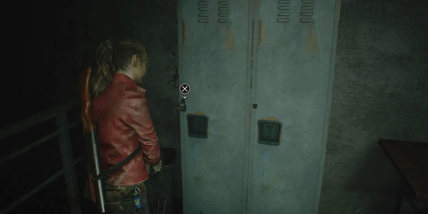 Resident Evil 2 Remake Screenshot Of Claire Standing Next To Locker