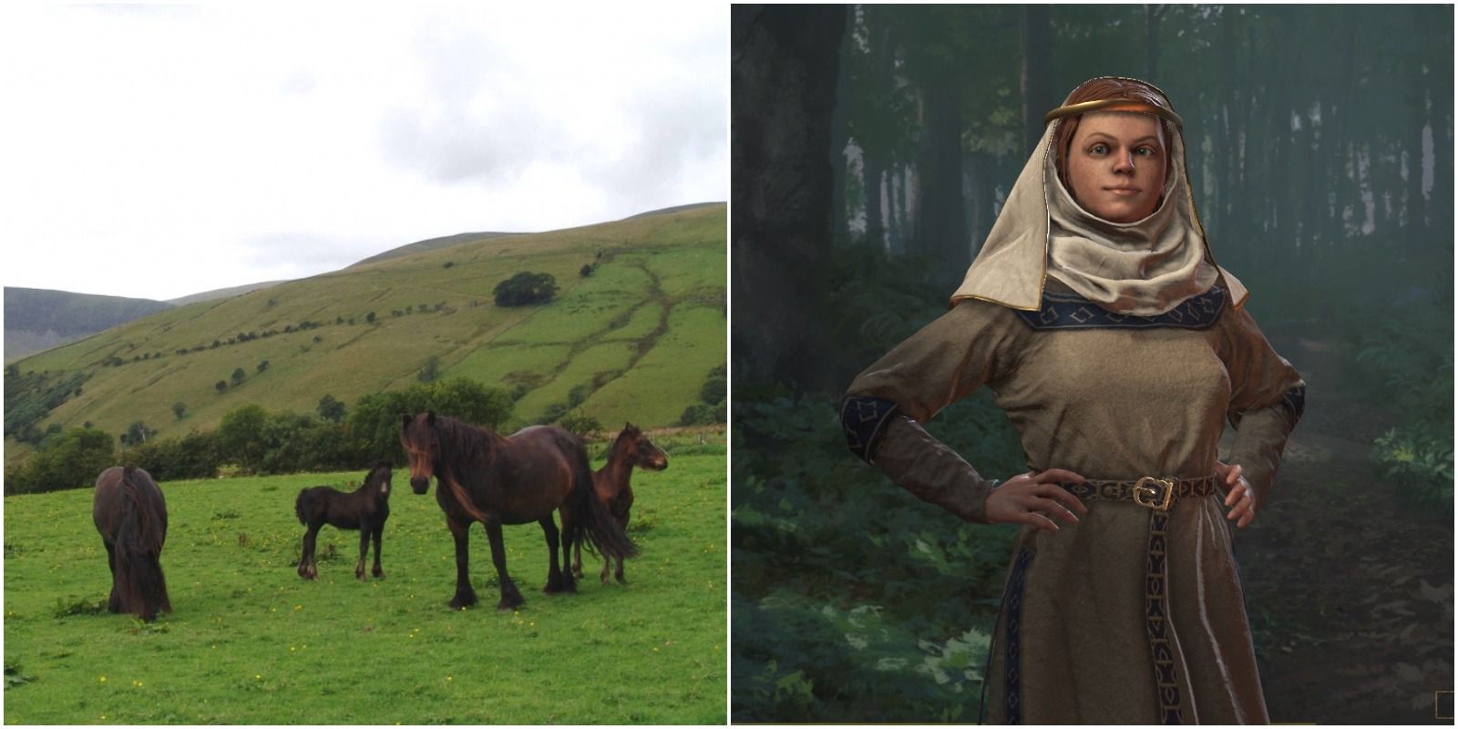 Cumbrian Culture: Fell Ponies and a Cumbrian woman