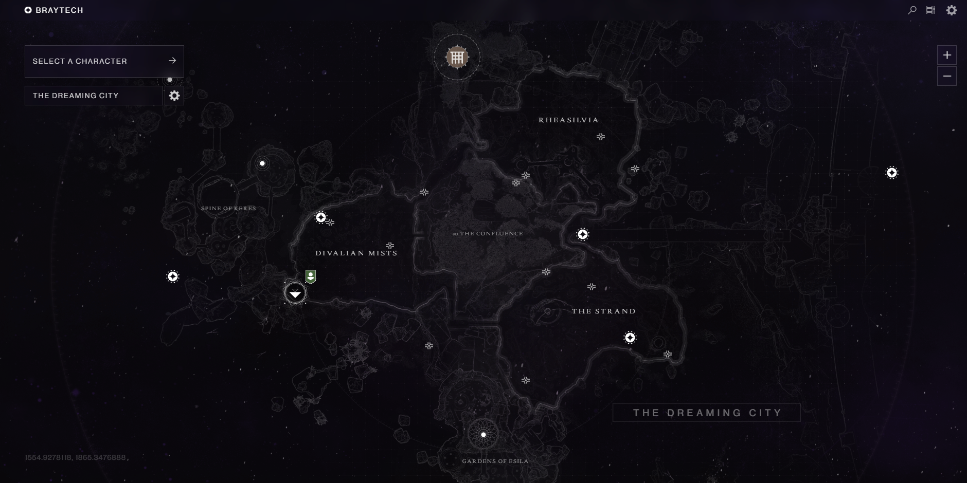 Destiny 2 Dreaming City Map Braytech