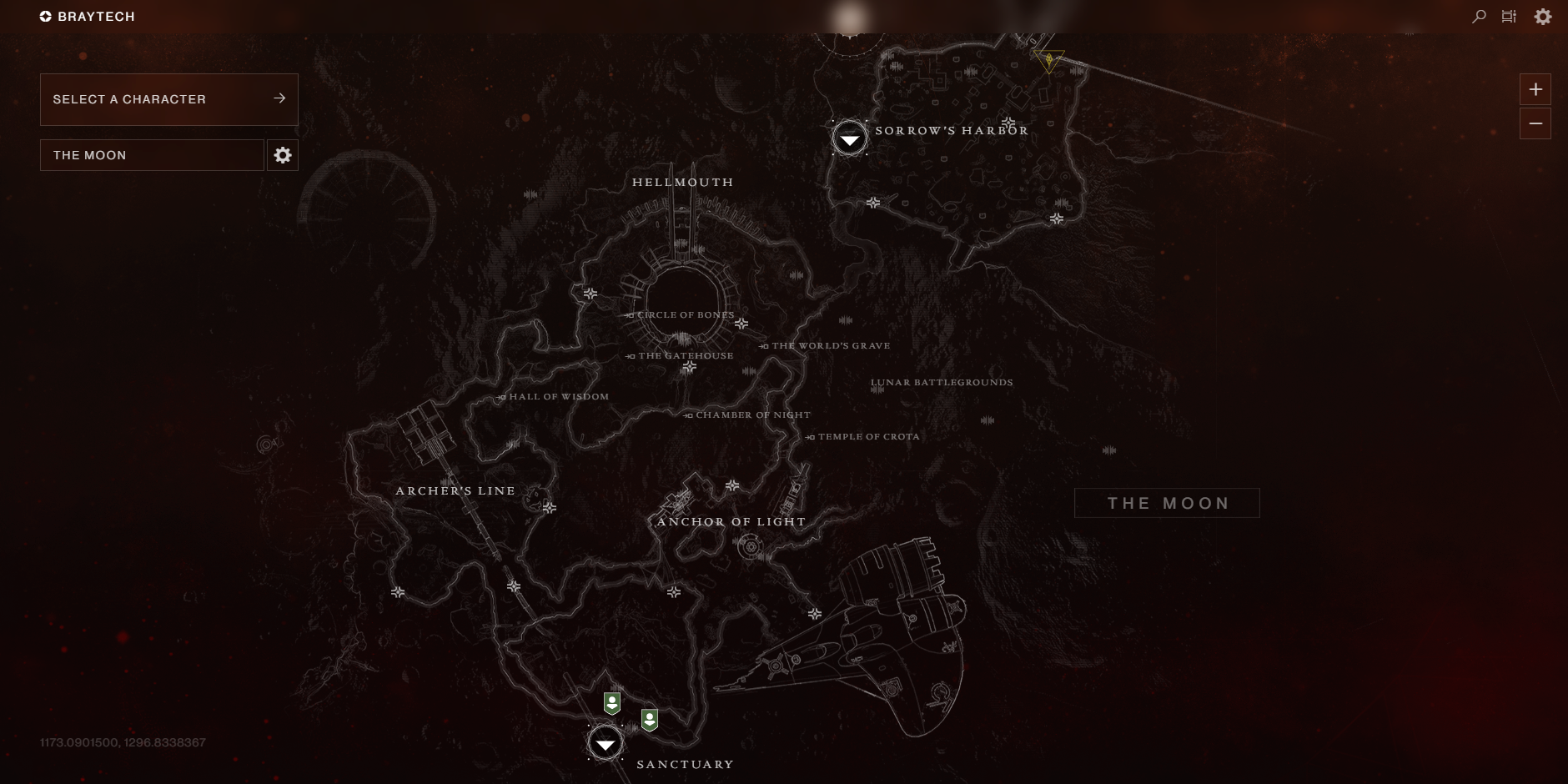 Destiny 2 Moon Map Braytech