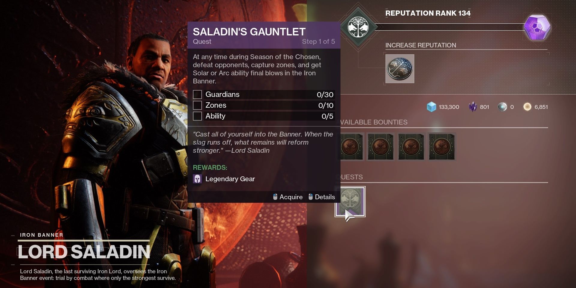Destiny 2 Saladin's Gauntlet Quest Start