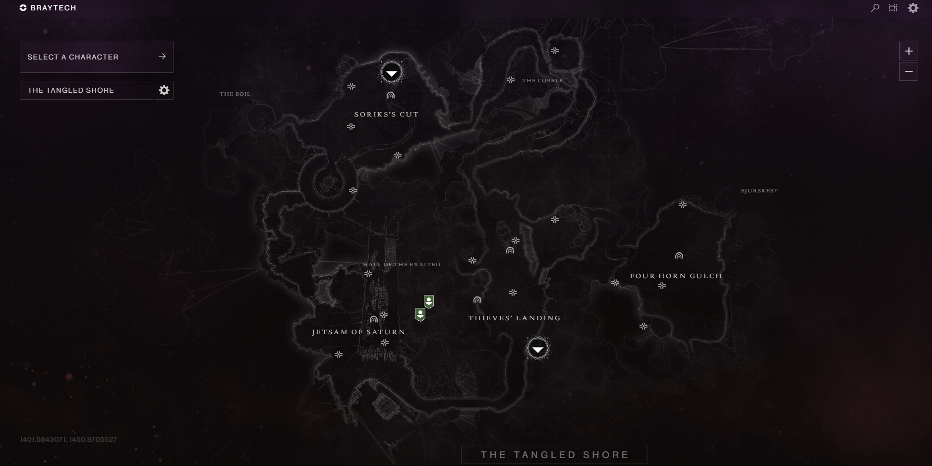 Destiny 2 Tangled Shore Map