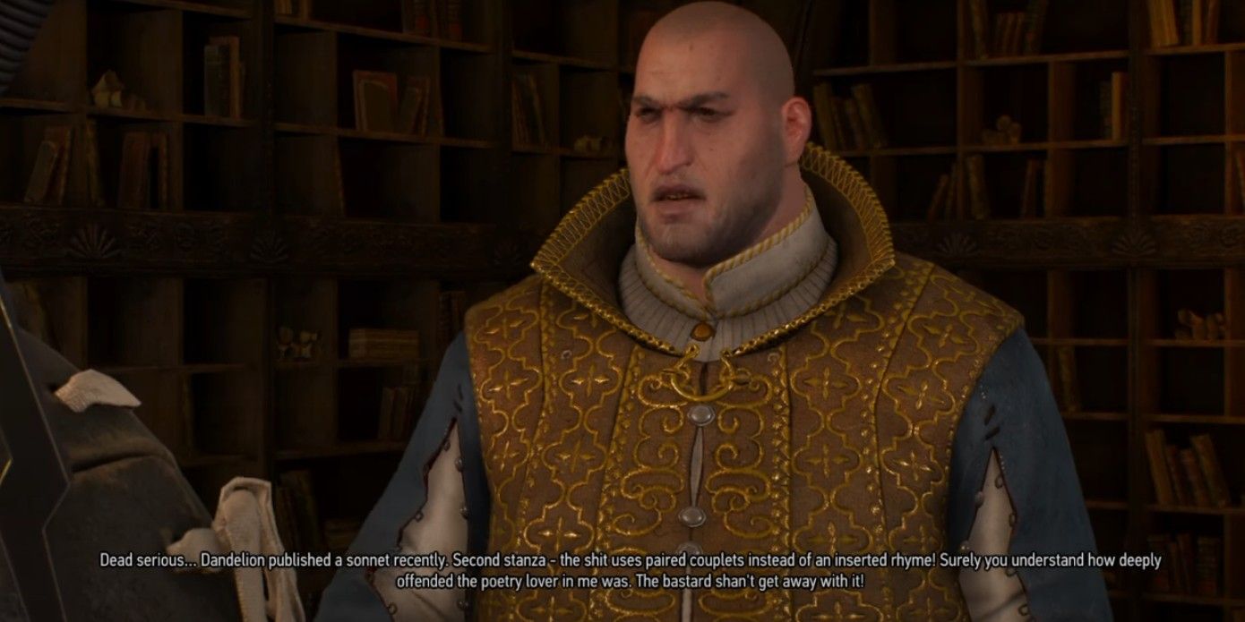 Dijkstra sasses Geralt about Dandelion in Witcher 3