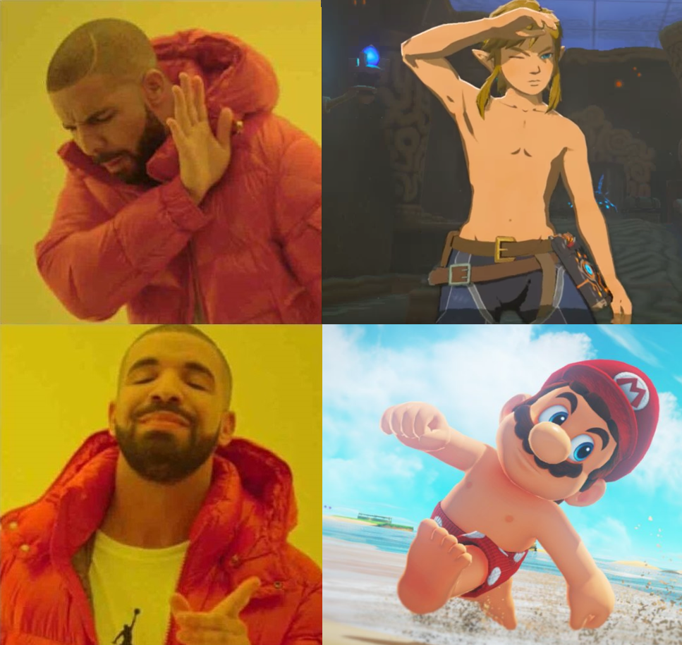 shirtless Mario Drake meme