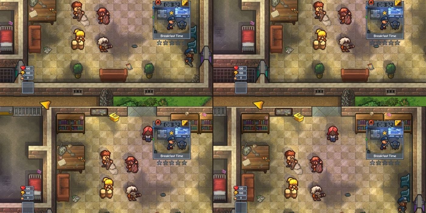 Escapists 2 - Players playing Split Screen Co Op Campaign