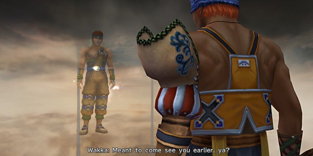 Final Fantasy 10 Wakka meets Chappu on the Farplane