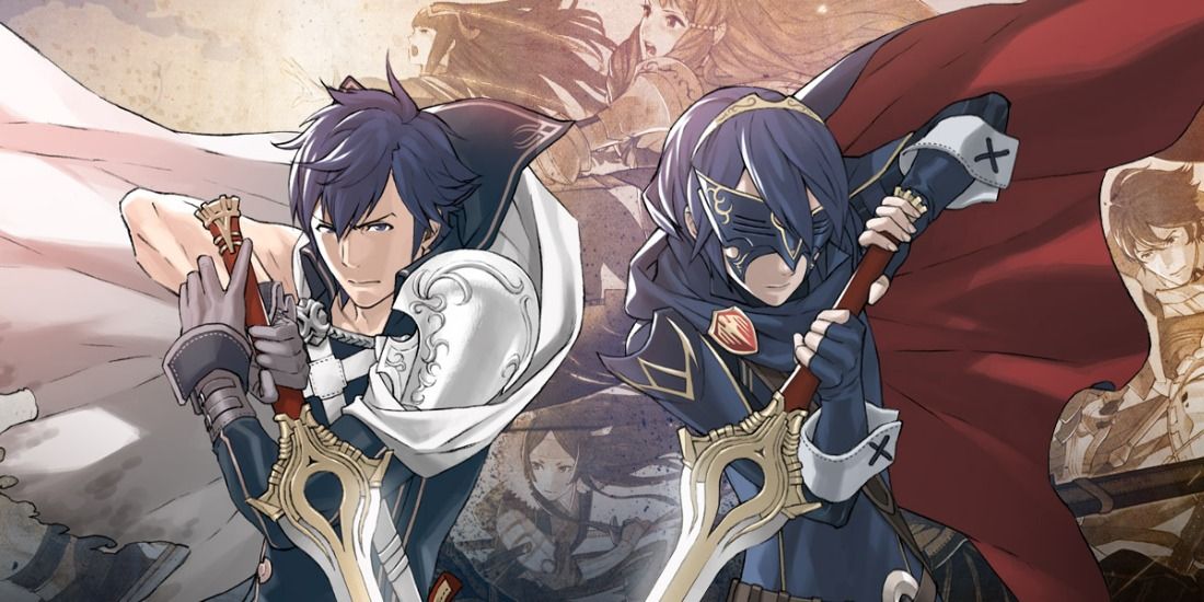 Chrom and Lucina posing together in Fire Emblem Awakening