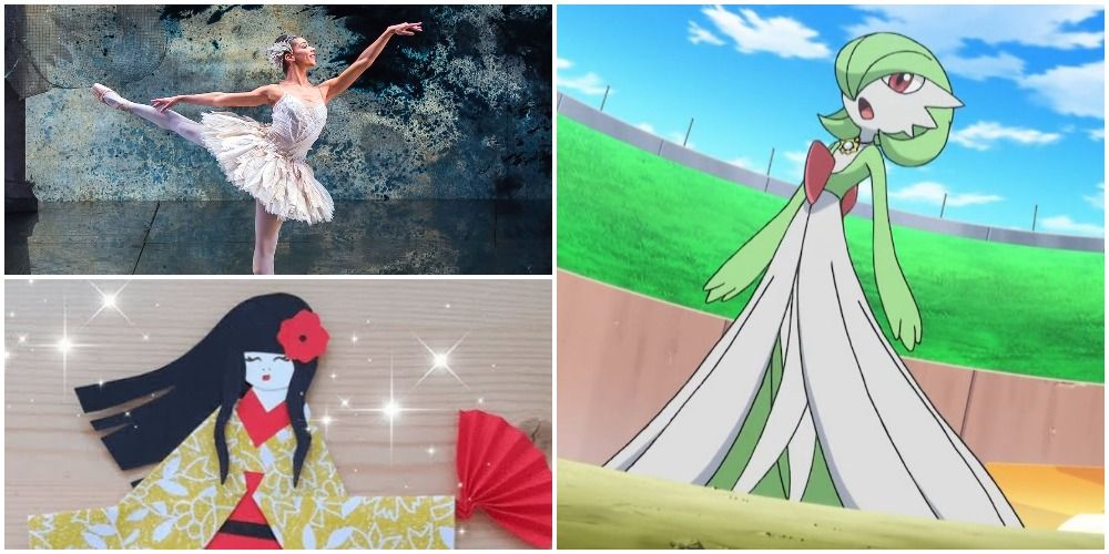 Gardevoir, Ballerina, and Japanese Origami Paper Doll
