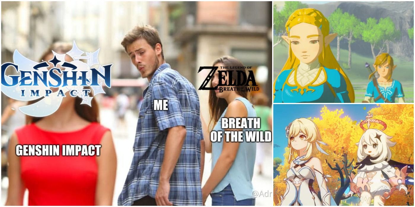Genshin Impact, Zelda Breath of the Wild memes