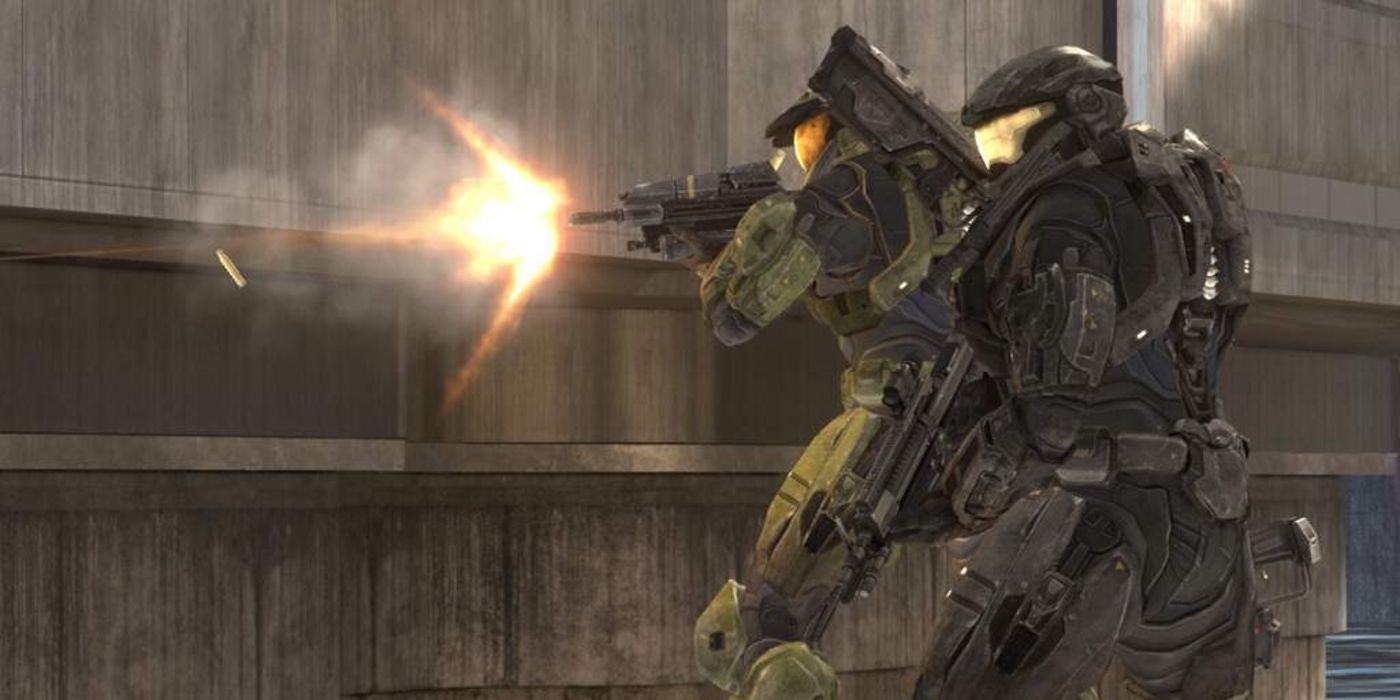 A custom Master Chief character (left) a Spartan 2 with Noble 6 who is a spartan III