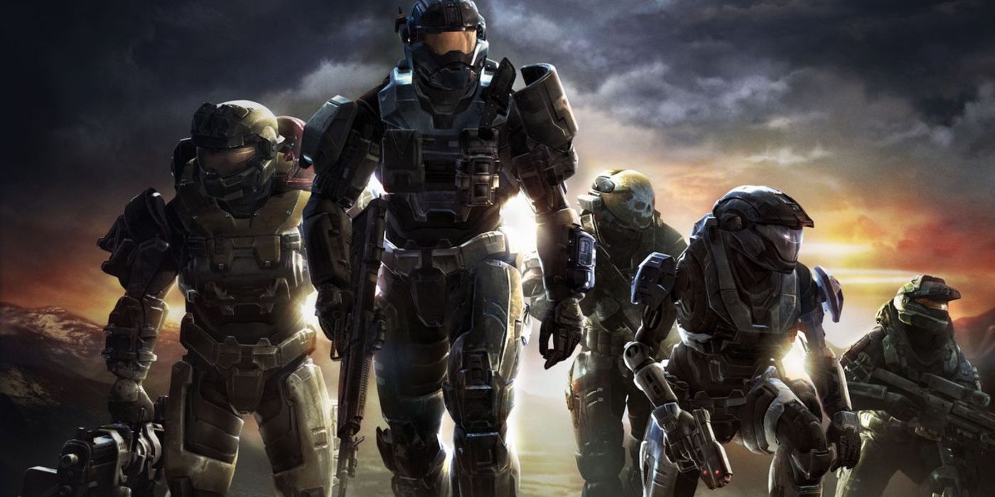 Halo: Reach's cover art that features all of Noble Team, except for Noble 6