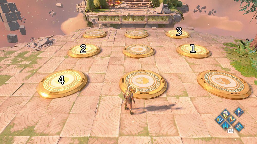 Immortals Fenyx Rising Trial of Wisdom optional chest puzzle solution
