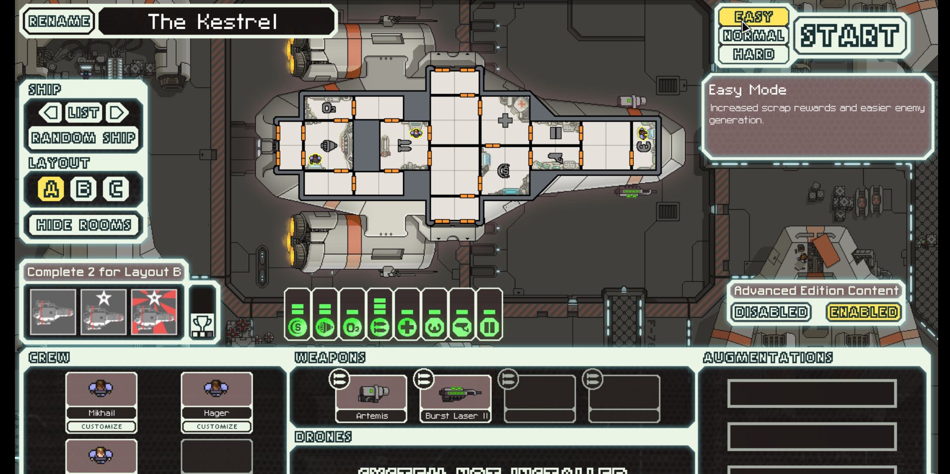 Kestrel on Easy ftl