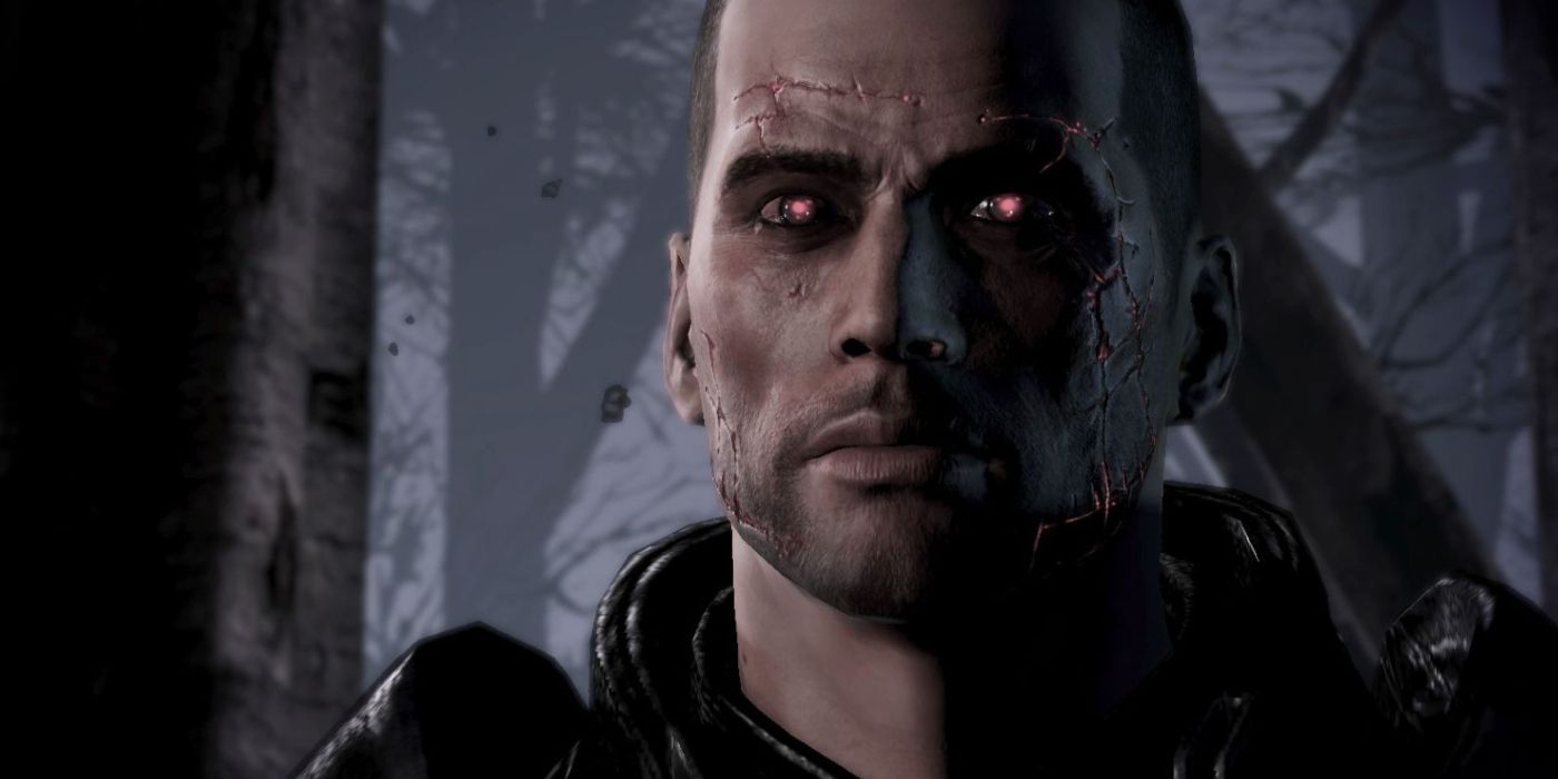 Mass Effect 3 Screenshot Of Shepard With Heavy Facial Scarring
