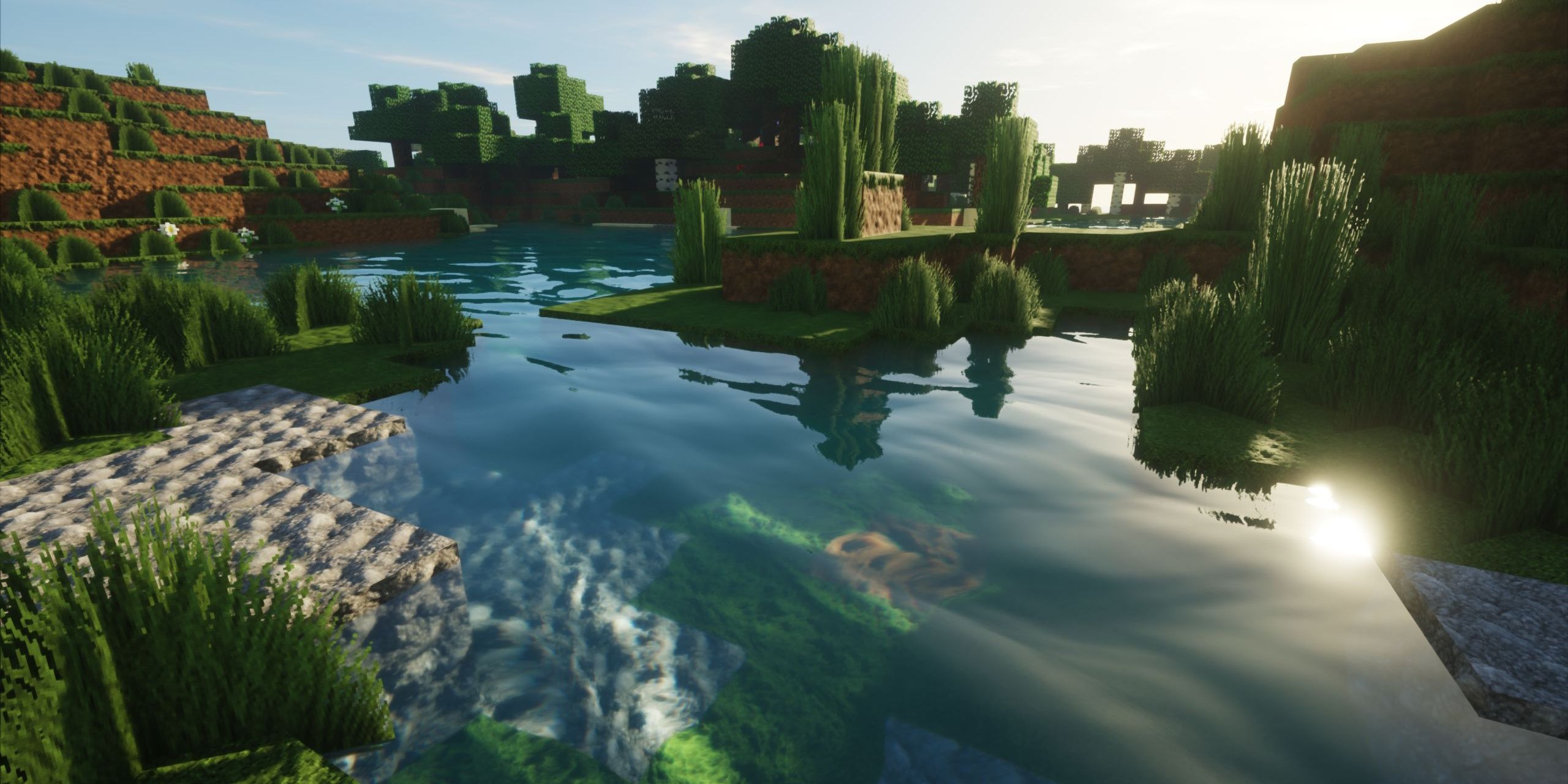 Sonic Ether's Unbelievable shaders mod in Minecraft