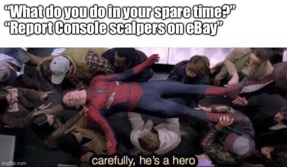A meme about PS5 scalpers