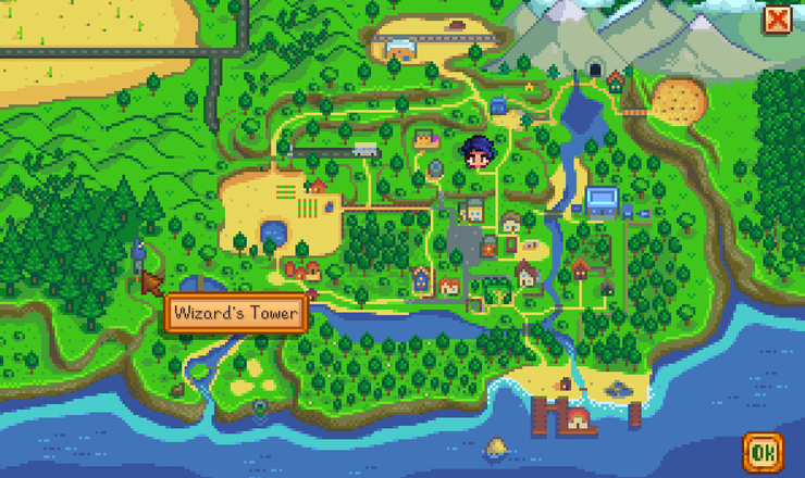 stardew valley town map