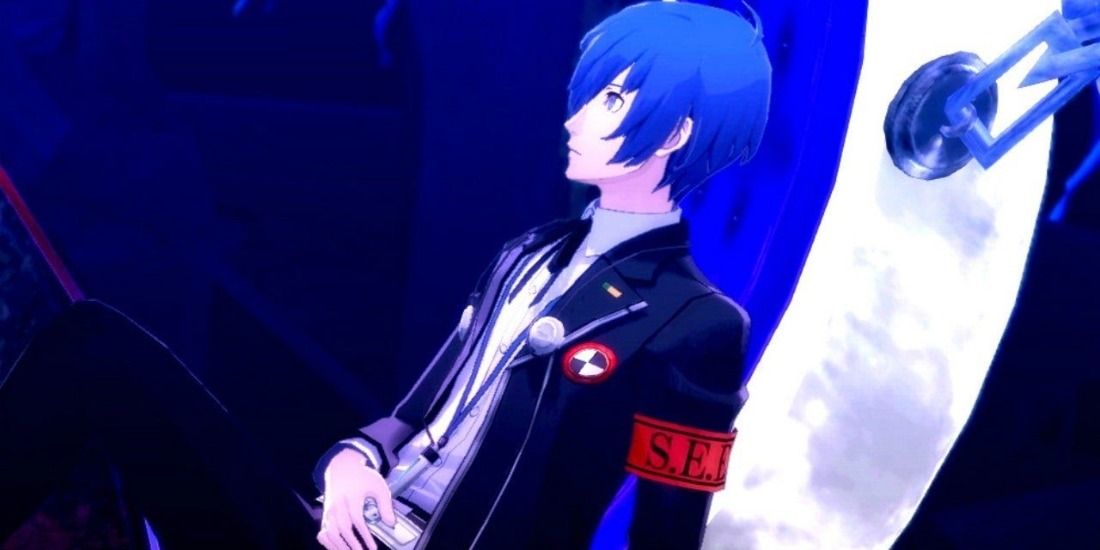 Persona 3 protagonist Minato as he appears in the Velvet Room of Persona 5 Royal