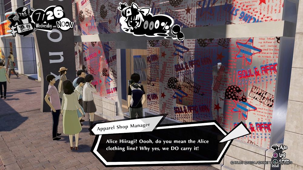 Persona 5 Strikers Apparel Store in Central Street