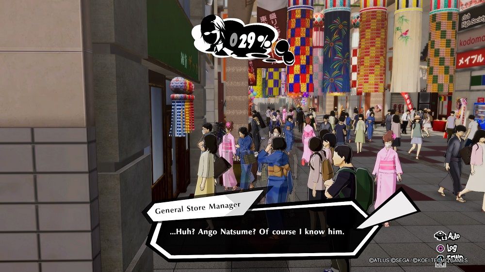 Persona 5 Strikers General Store talking about Ango