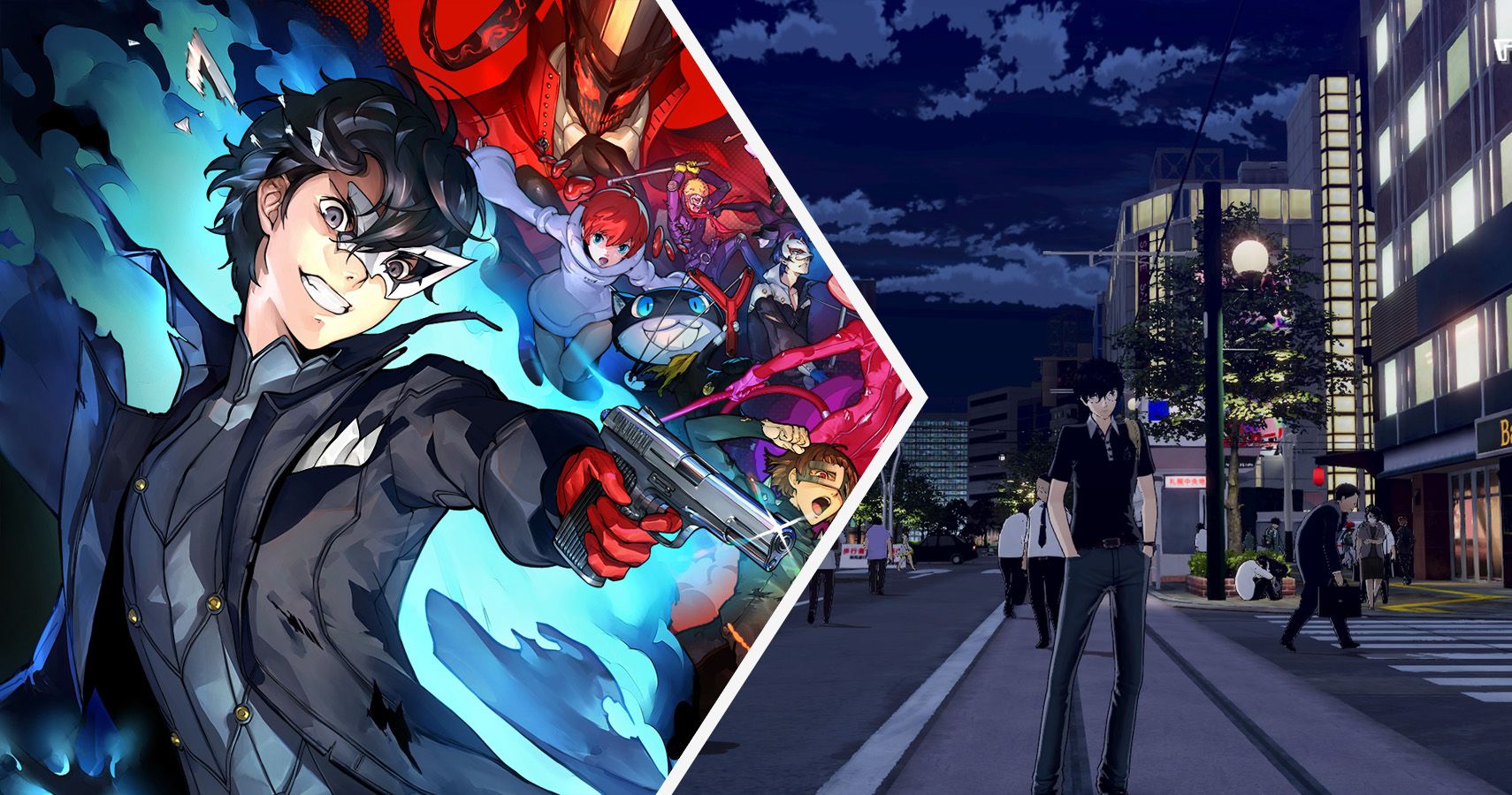 Persona 5 Strikers searching for rumors in Sapporo collage