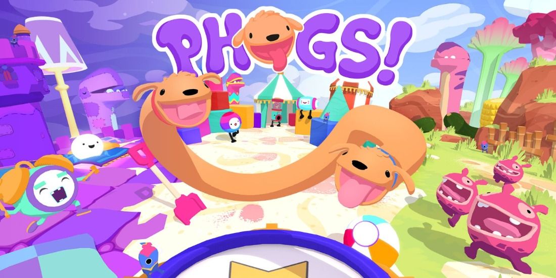 Cover art for the adorable two-headed puppy game Phogs
