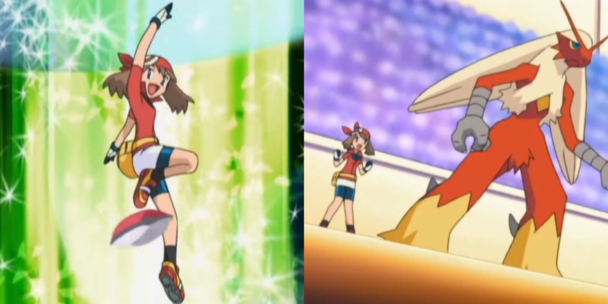 Screenshots of May from the Pokemon anime