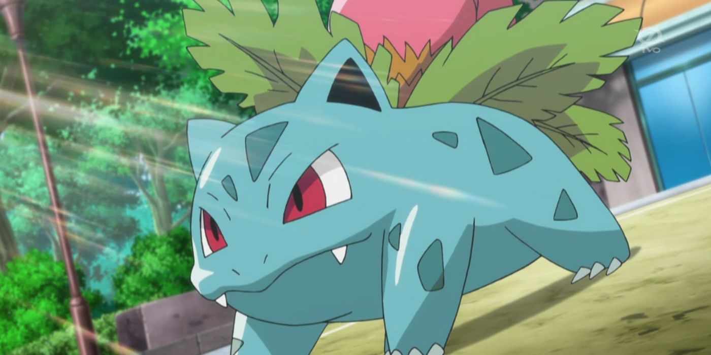 Ivysaur standing with sunlight pouring on it