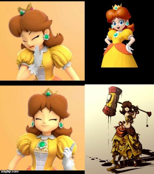 Mario Drake meme but with Daisy