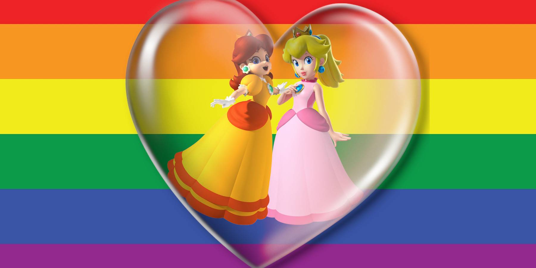 Peach and daisy lesbian