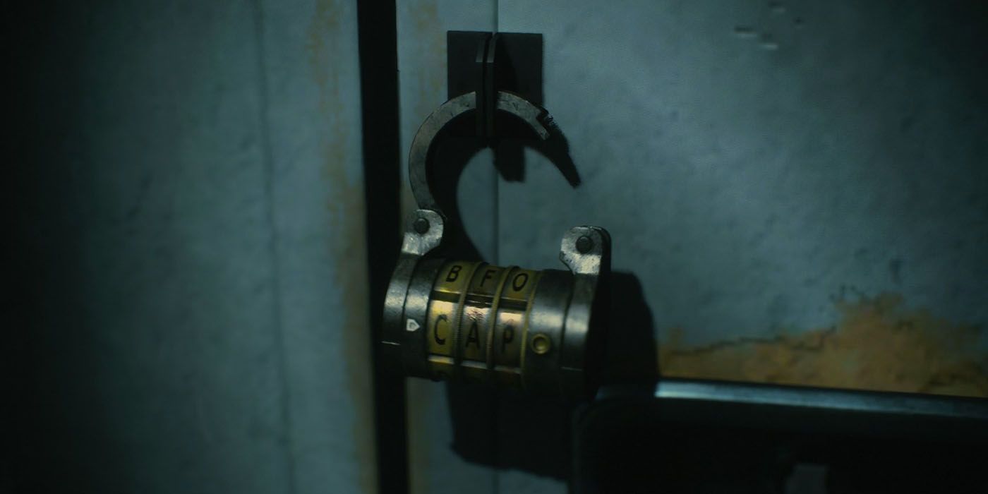 Resident Evil 2 Remake Screenshot Of Shower Lock Opening